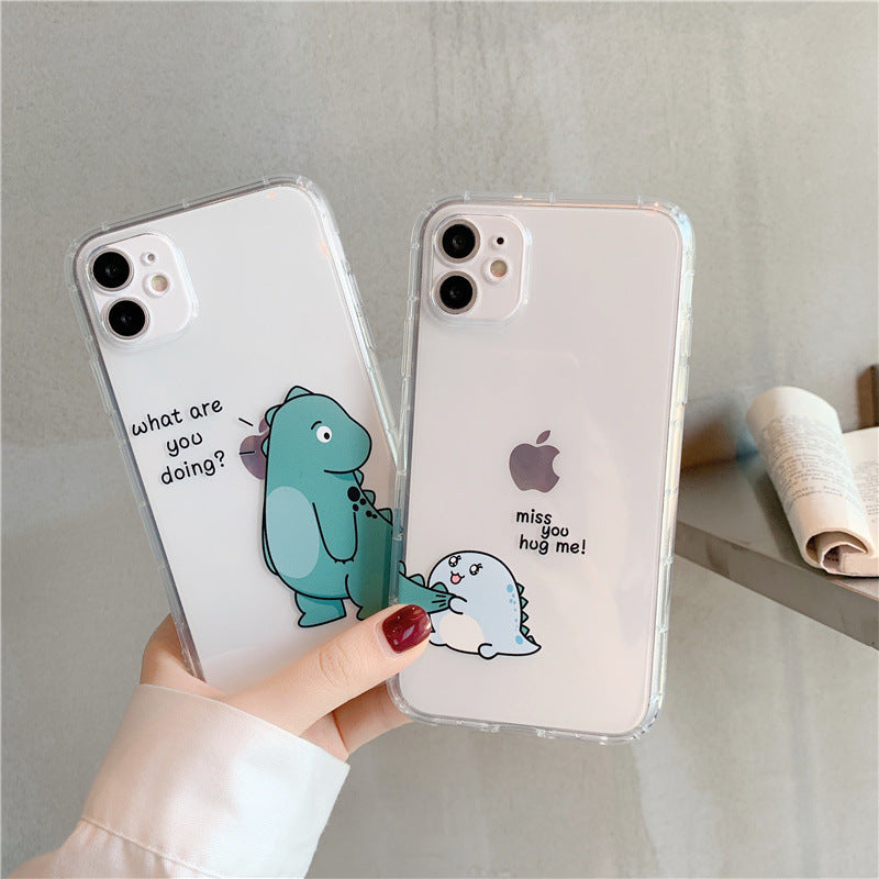 Simple Transparent Airbag Anti-fall Mobile Phone Case Protective Cover For Cute Couples Simple Transparent Airbag Anti-fall Mobile Phone Case Protective Cover For Cute Couples